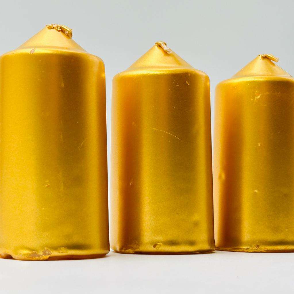 Large Gold Dipped Altar Candles
