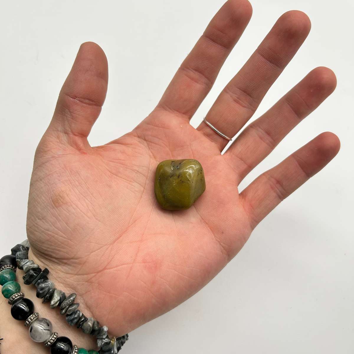 Olive Opal Tumbled Crystal