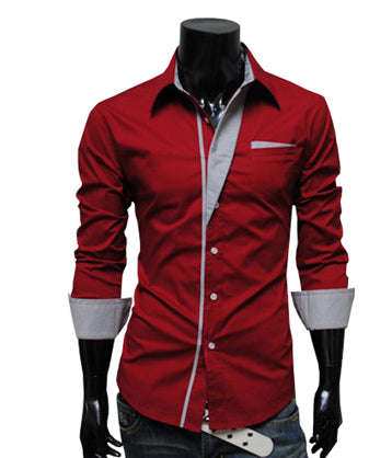 Men Casual Shirt - Red - M