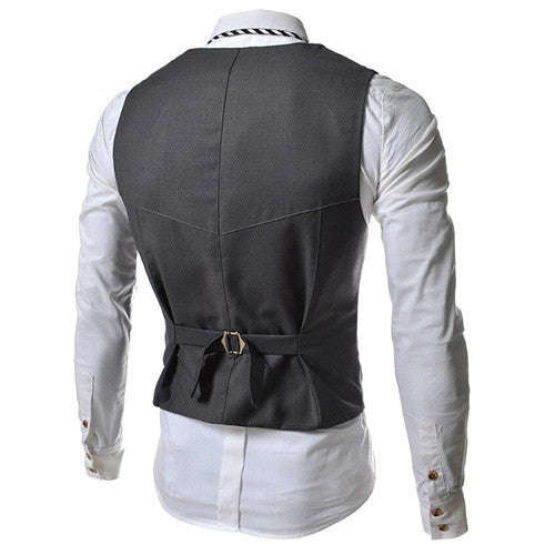 Men's Grey Waistcoat - XXL
