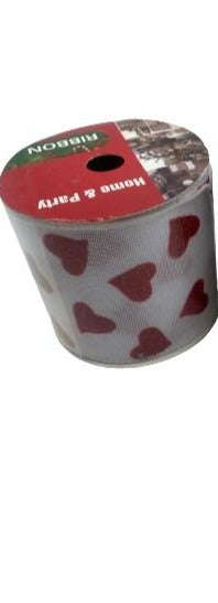Valentine Glitter Hearts Ribbon
