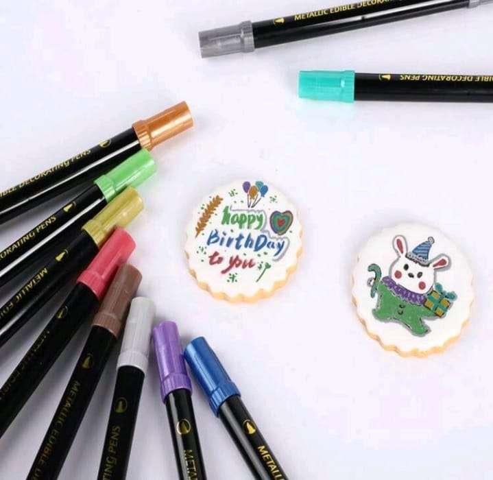 Metallic Double Heads Edible Food Marker Pink