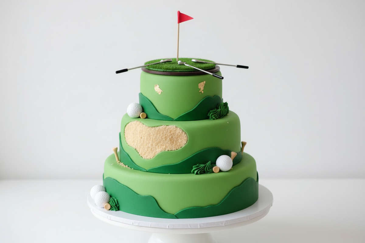 7pc Mini Golf Grass Cake Topper