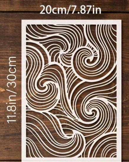 2pc Marble Decorating Stencil