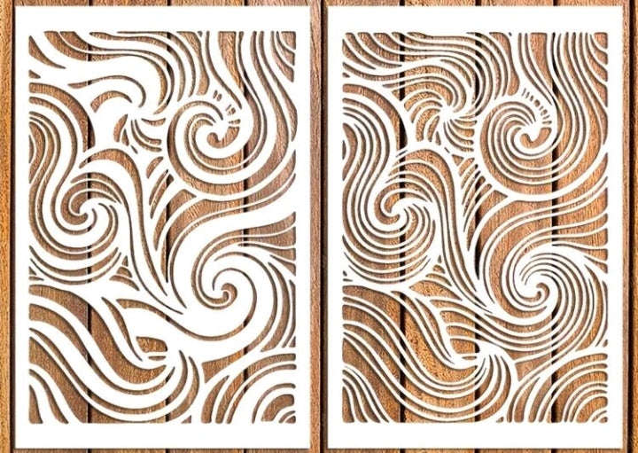 2pc Marble Decorating Stencil