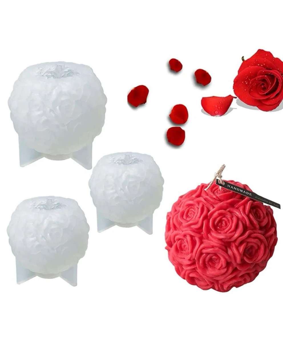 Silicone Mould Rose Ball Candle Small