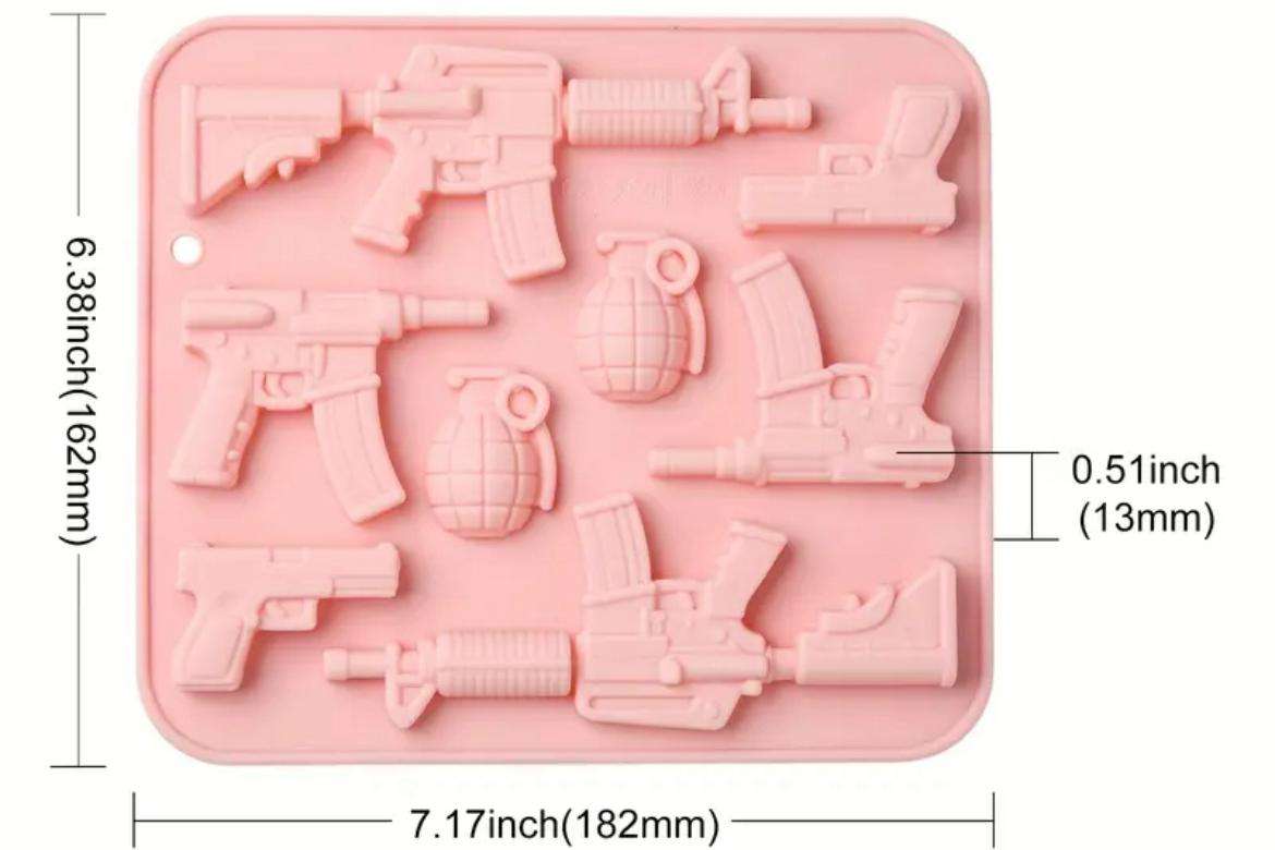 Silicone Mould Gun Army Grenade