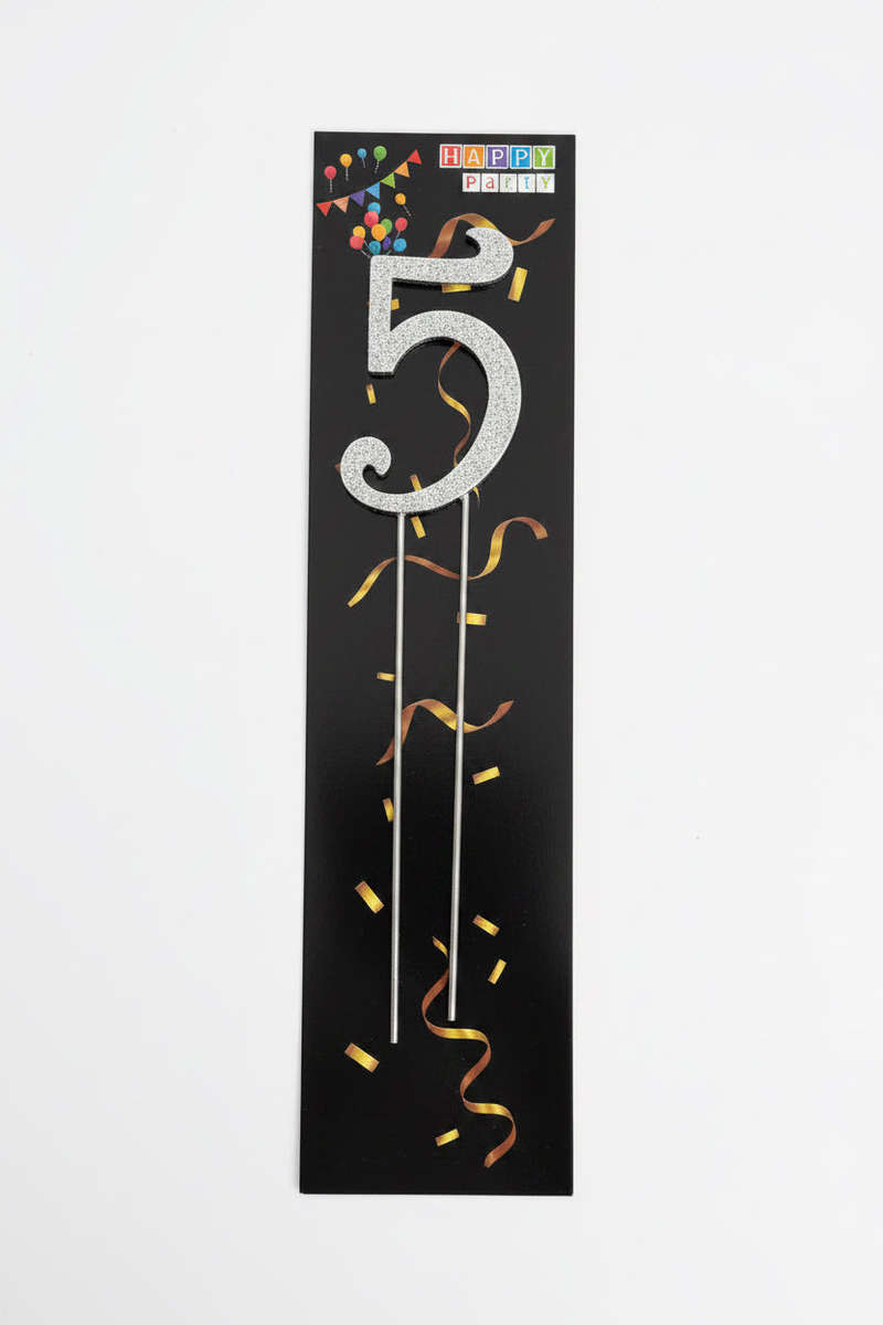 Nr5 Diamante Cake Topper Number