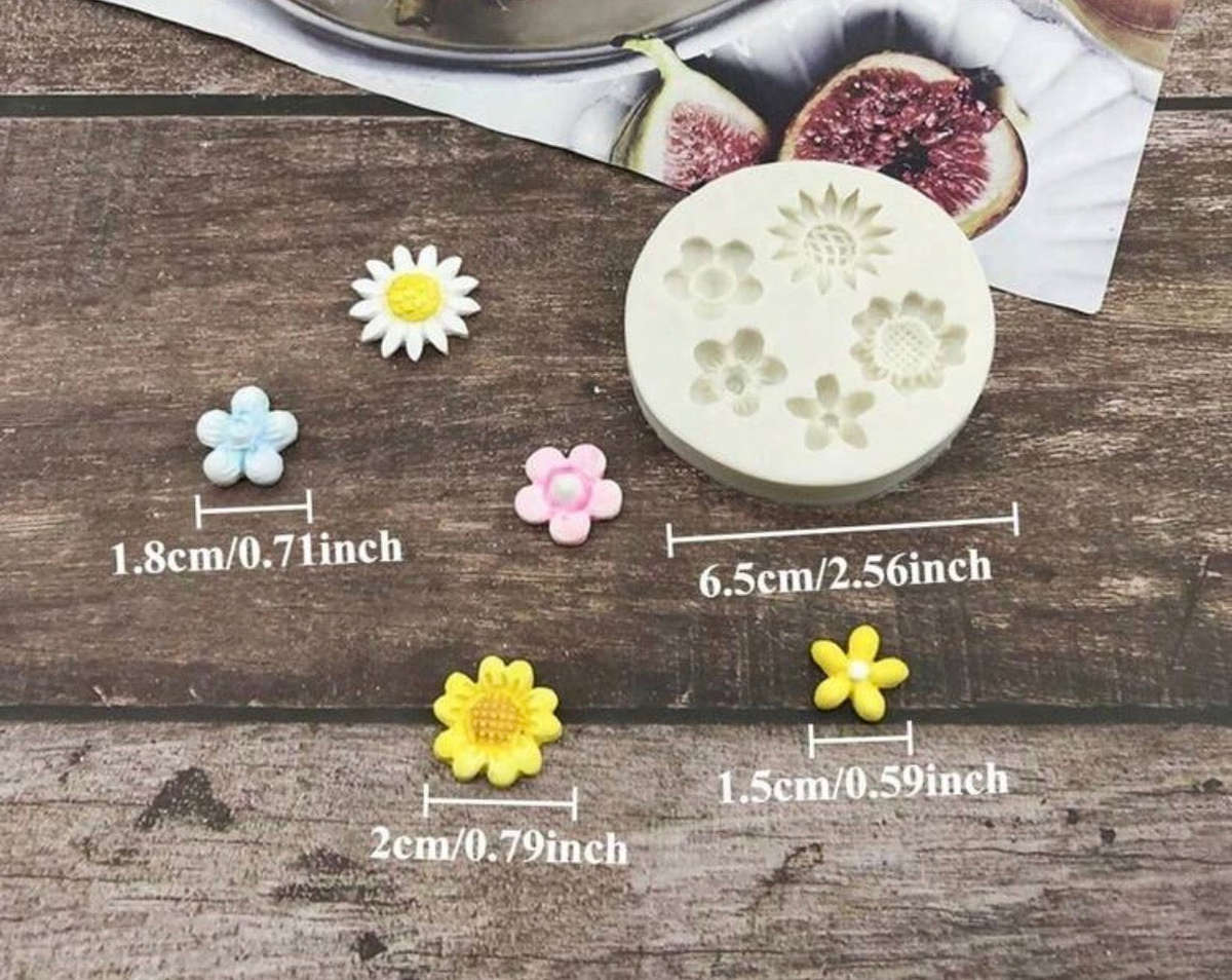 5pc Silicone Mould Flower Set