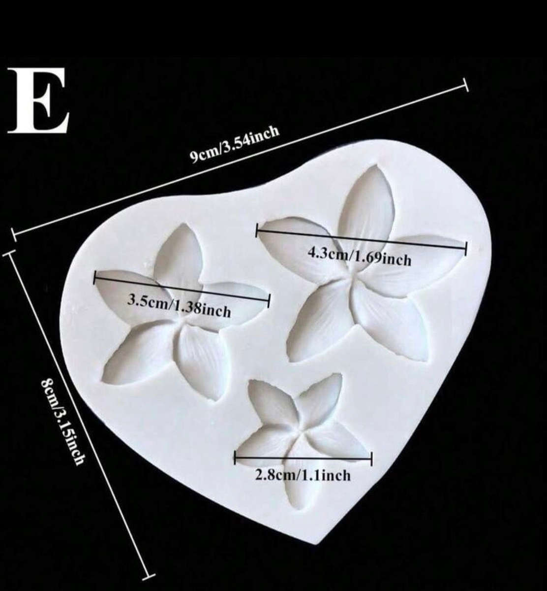 5pc Silicone Mould Flower Set