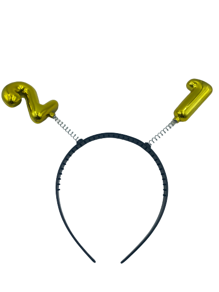 Nr.21 Aliceband With Number Gold