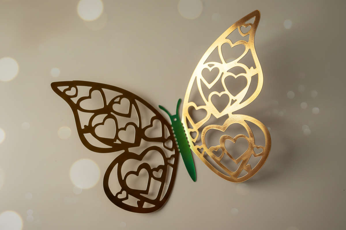 Cake Topper 3d Plastic Butterfly 12pc