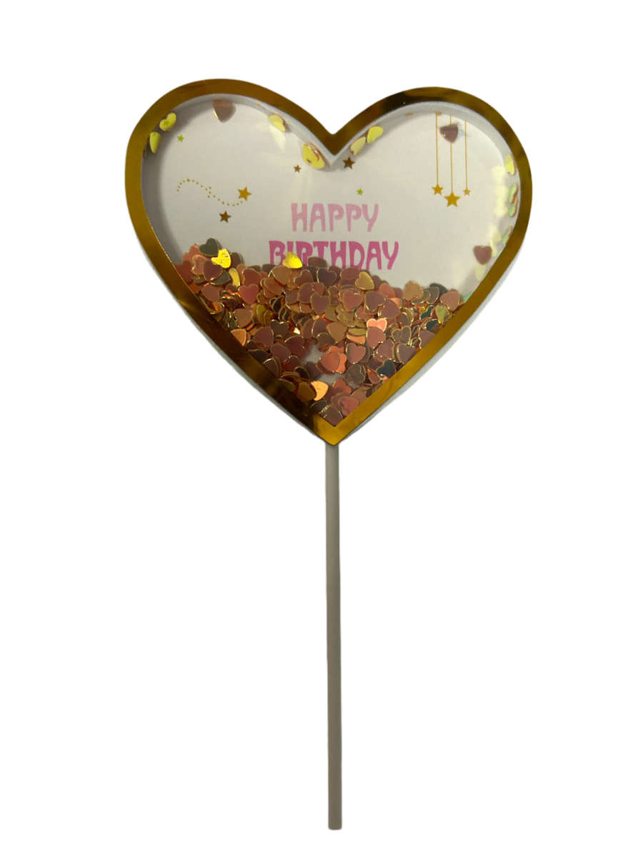 Shaker Box Cardboard Cake Topper