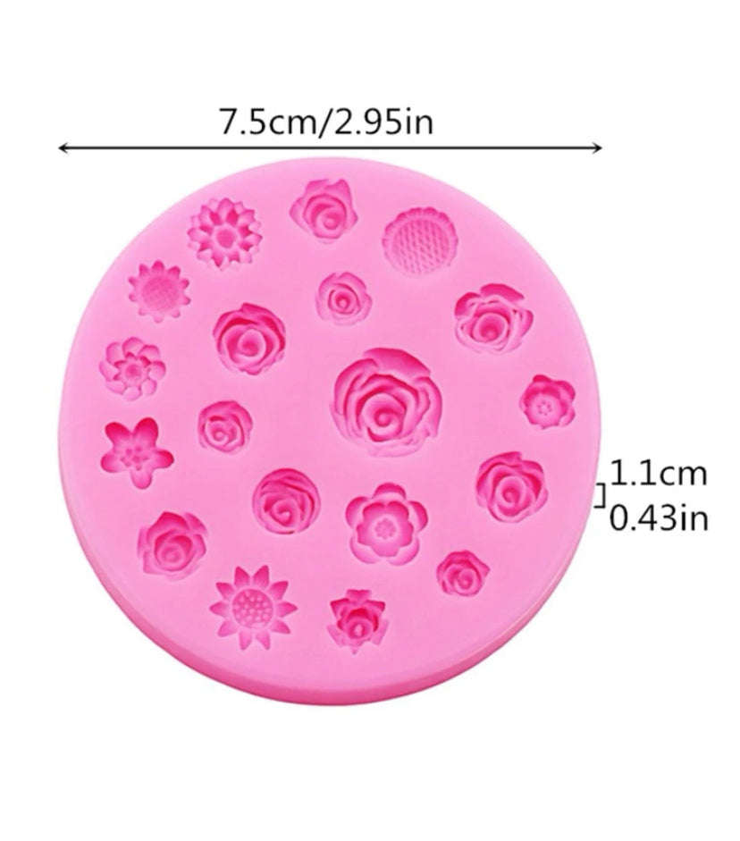 Silicone Mould Various Flowers