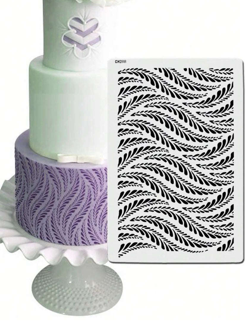 CH288 Cake Decorating Stencil Leaf