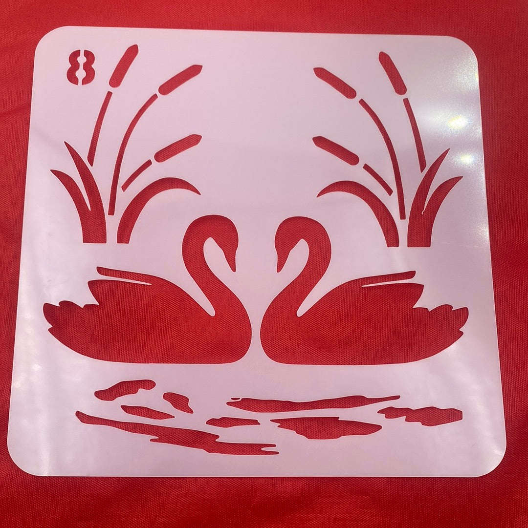 N188001 Stencil Swan 8