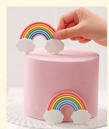 Rainbow and cloud cutter set, outer rainbow 10x6.5cm