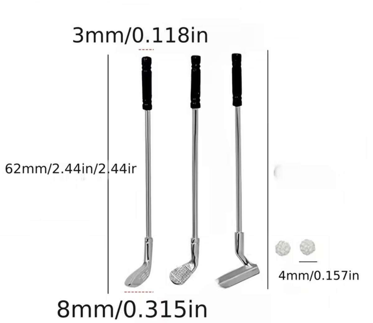 2pc Mini Golf Sticks Cake Topper