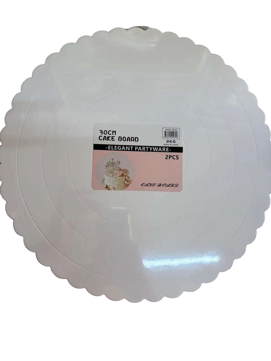 30cm Cake Board White 2pc