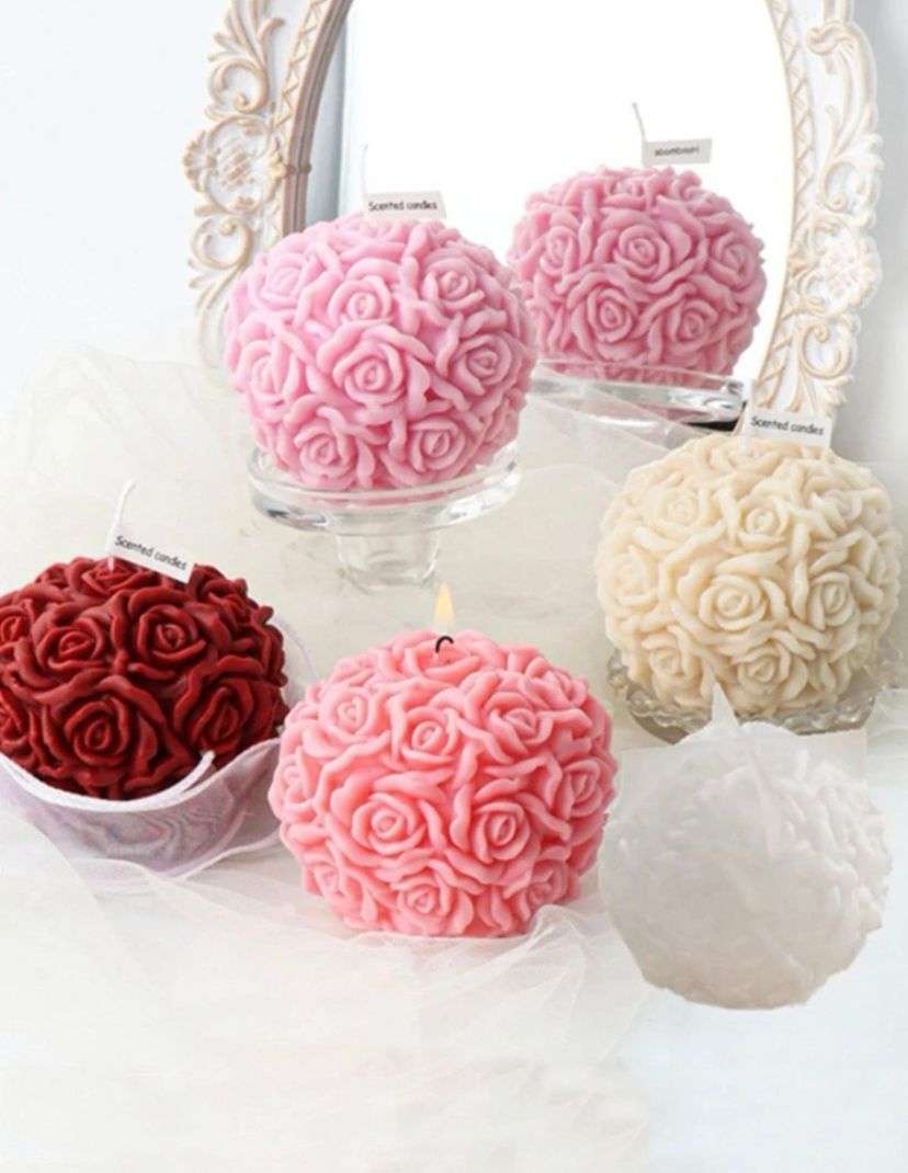 Silione Mould Rose Candle 60mm