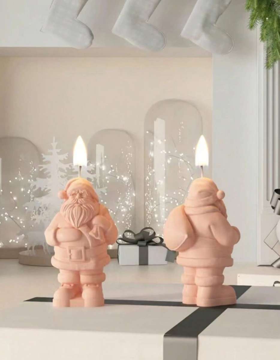 Silicone Mould Christmas Santa Candle