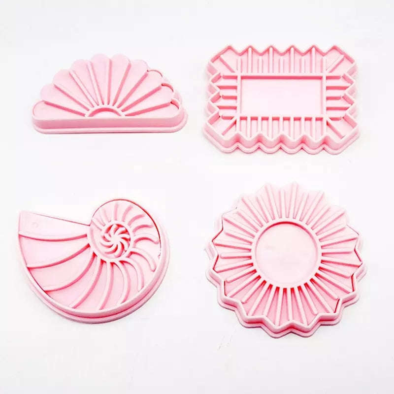 Fancy Frame Shapes plastic cookie cutter and impression set
