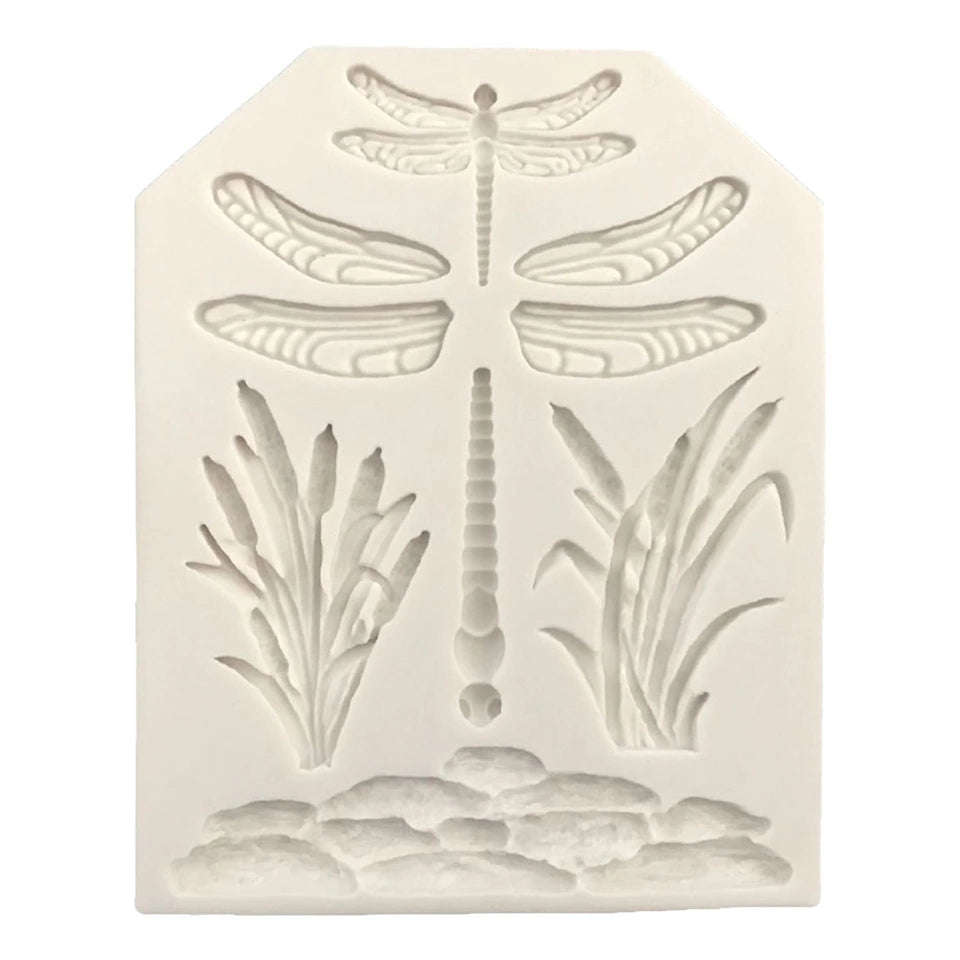 Dragonfly Silicone mould, grass 6x3cm