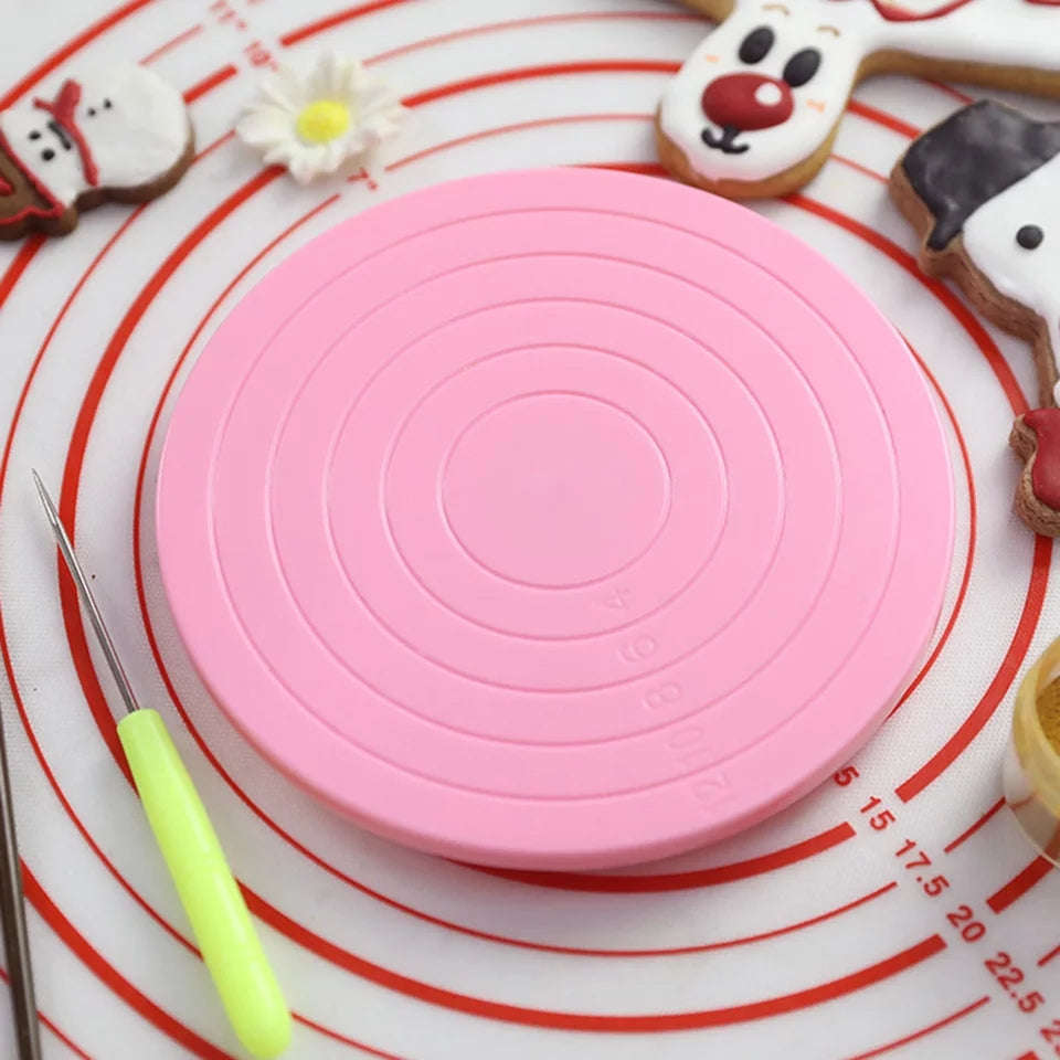 Mini Rotating cake turntable plastic 14cm