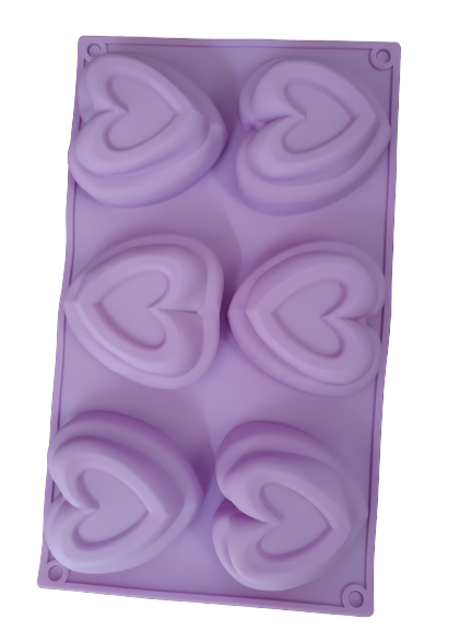 Silicone Heart Soap mould, 8x8x3.5cm