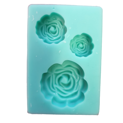 Roses silicone mould, 2.8cm, 1.8cm, 1.4cm