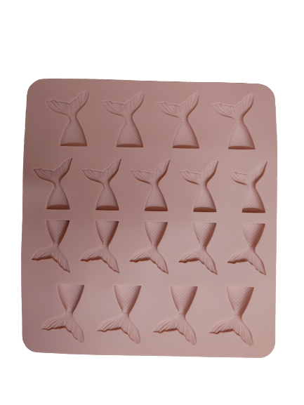 Cupcake mermaid tails silicone mould, size of tail 5.2x3.9cm, 4.6x3.5cm