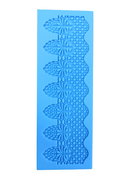 Silicone fondant / sugar paste lace mould, 17.3x6cm