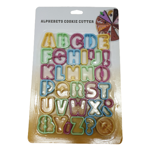 Alphabet Symbols Fondant Cookie Cutters 4cm x 3.5cm Alphabet