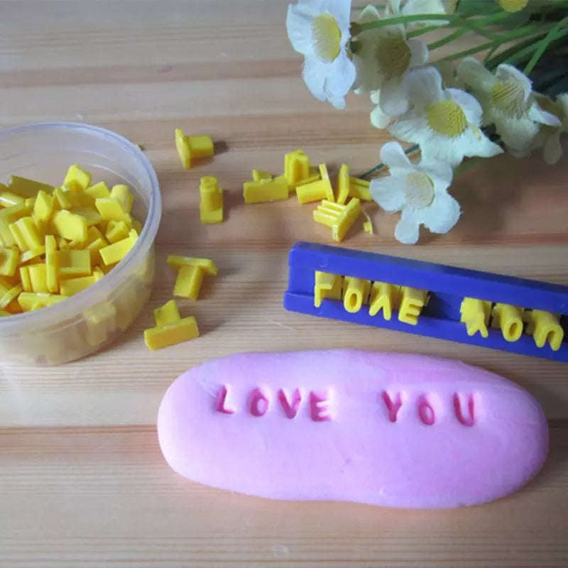 Cookie/ Fondant alphabet embosser imprint stamp set