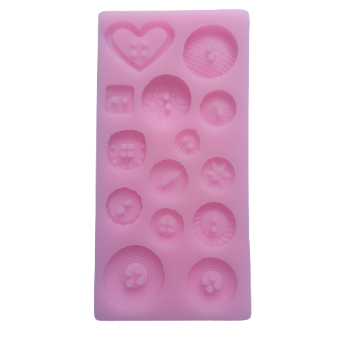 Buttons silicone mould, for fondant, size of mould 12x7.5cm