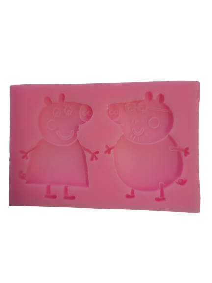 Peppa pig silicone mould, for fondant, size of moulds 6x9.cm