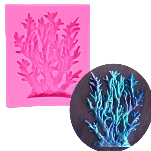 Coral Reef, sea grass, under the sea silicone mould, 4.5x6cm