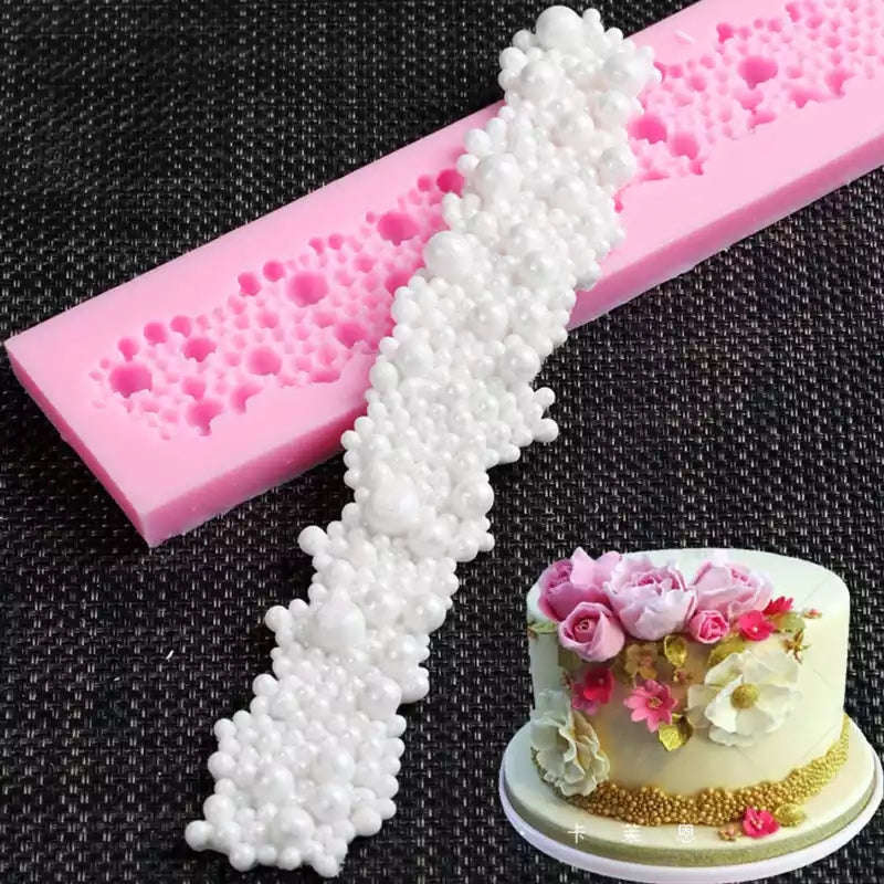 Silicone bubble, pearl bead, fondant mold, mould size 21x5cm