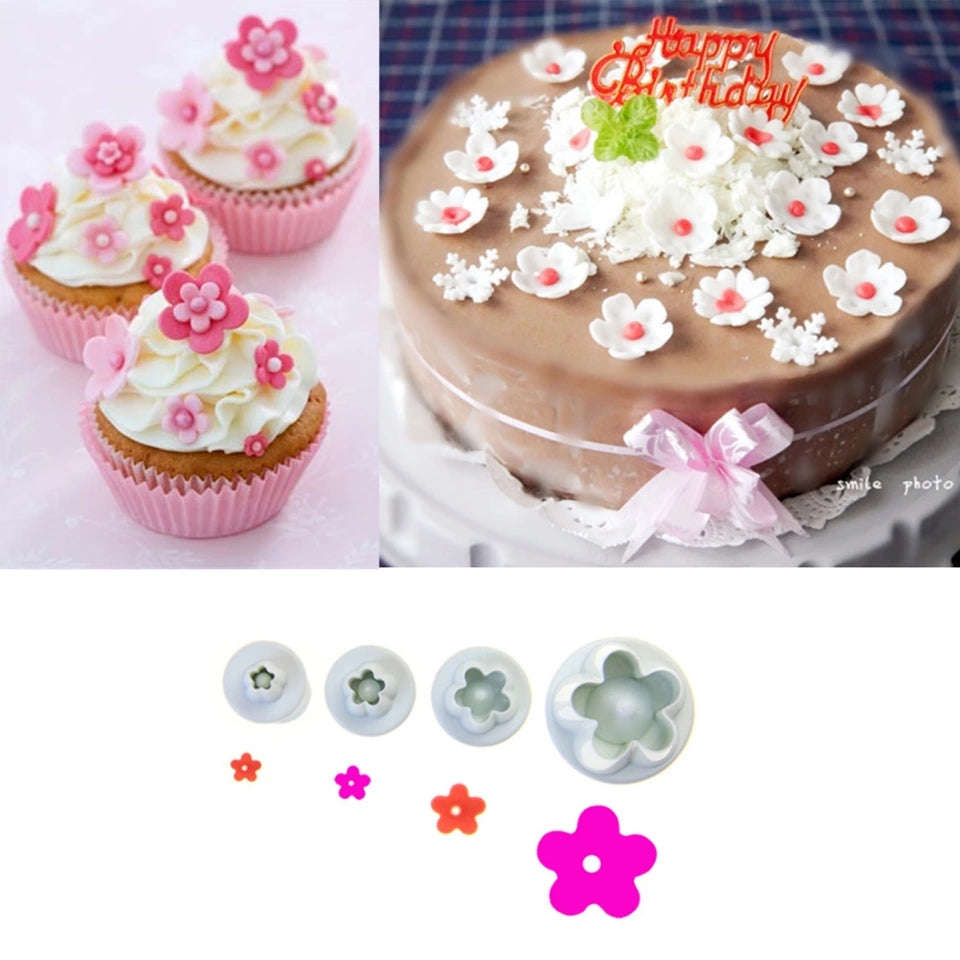 Fondant plunger Cutter, Flower Blossom