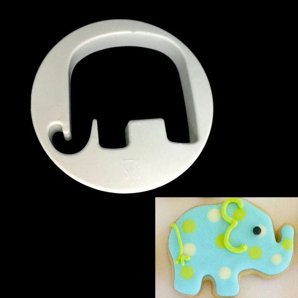 Elephant  plastic cookie cutter 6.5x5.5cm