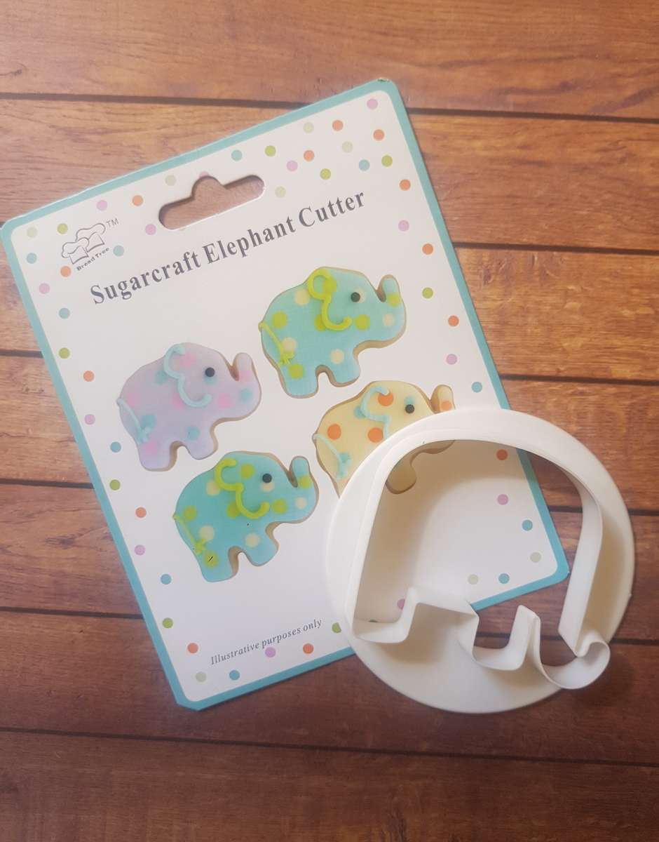 Elephant  plastic cookie cutter 6.5x5.5cm