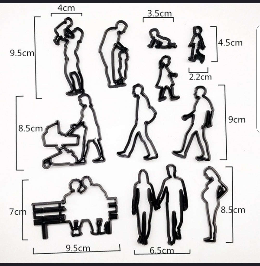 Family silhouette Patchwork Embosser cutters