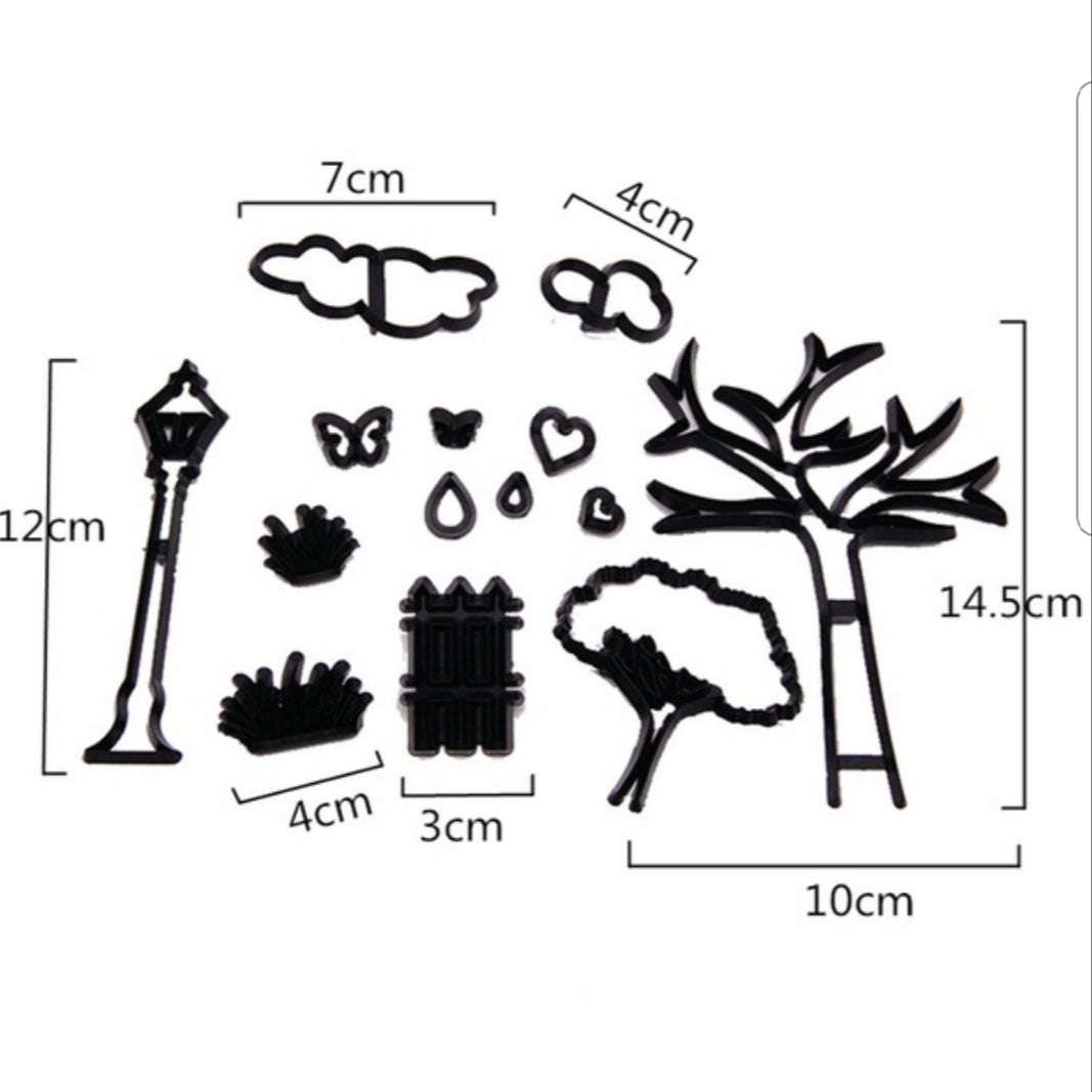 Park theme silhouette cutter set