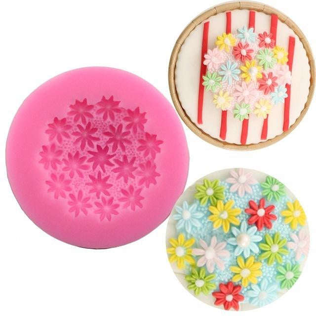 Daisy cupcake silicone mould, 4cm