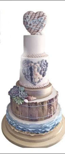 Tree stump wood log and shells silicone mould, wood log 4.5x11cm