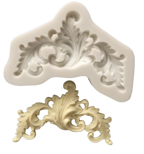 Vintage Border silicone fondant mould. 8x5.7cm