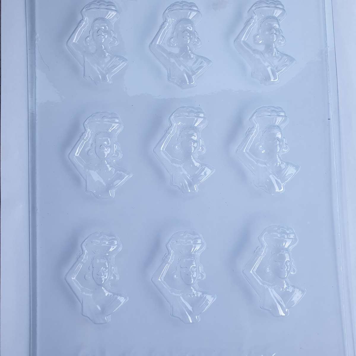 Hard Plastic Chocolate Mould Traditional African Zulu Lady 4.8x3.5x0.4cm