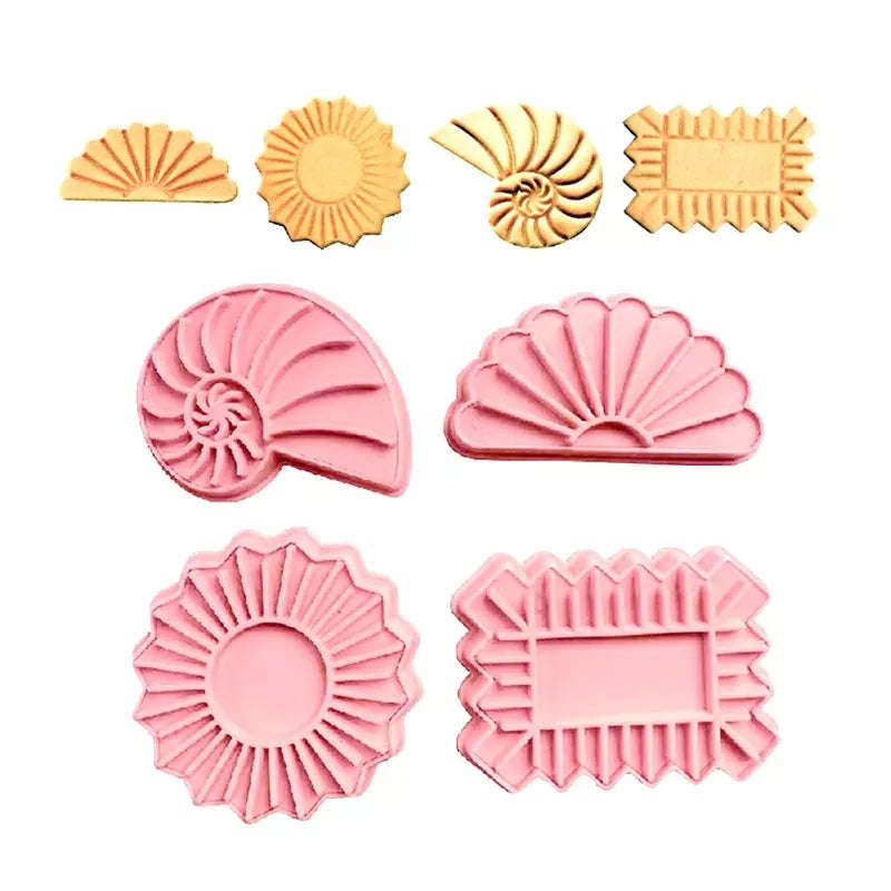 Fancy Frame Shapes plastic cookie cutter and impression set