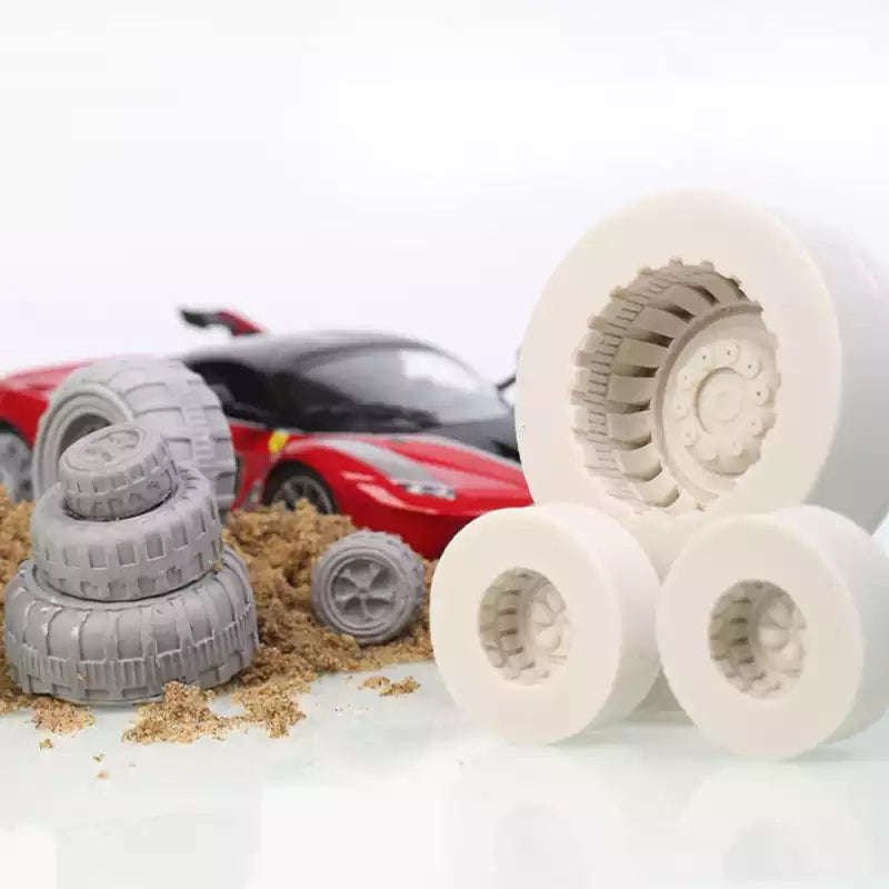 Tyre set silicone fondant mould.