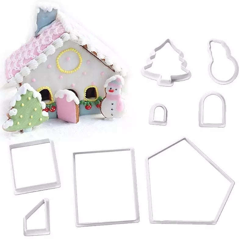 Gingerbread house cookie cutter set Christmas